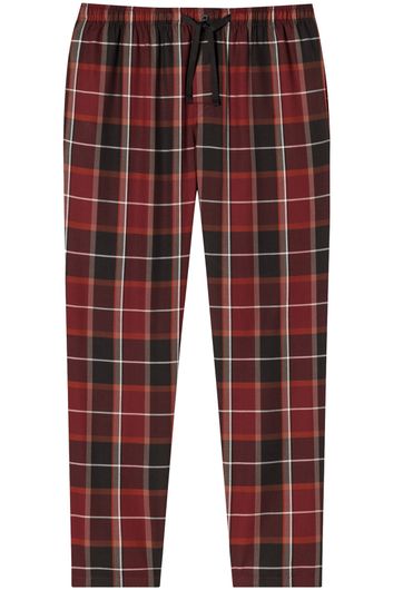 Schiesser Mix+Relax pyjamabroek rood geruit 100% katoen