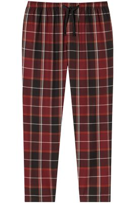 Schiesser Schiesser pyjamabroek rood geruit 100% katoen
