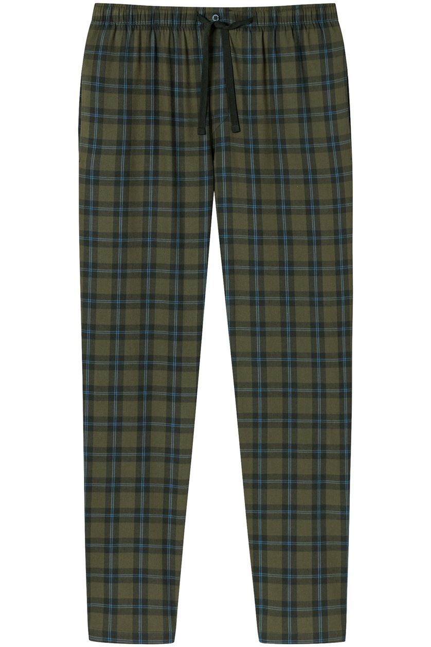 100% katoenen Schiesser pyjamabroek groen geruit