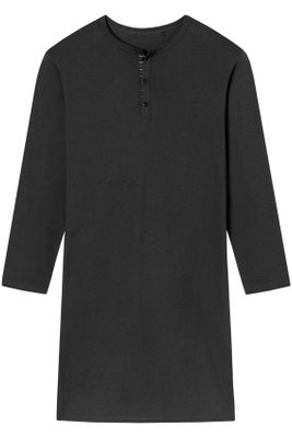 Schiesser Donkergrijze uni Schiesser nachthemd 100% katoen Comfort Nightwear