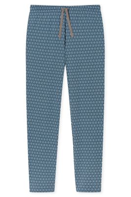 Schiesser Schiesser pyjamabroek blauw geprint katoen