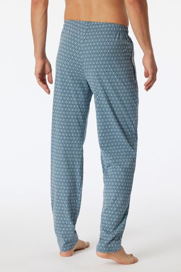 Schiesser Mix+Relax pyjamabroek blauw geprint