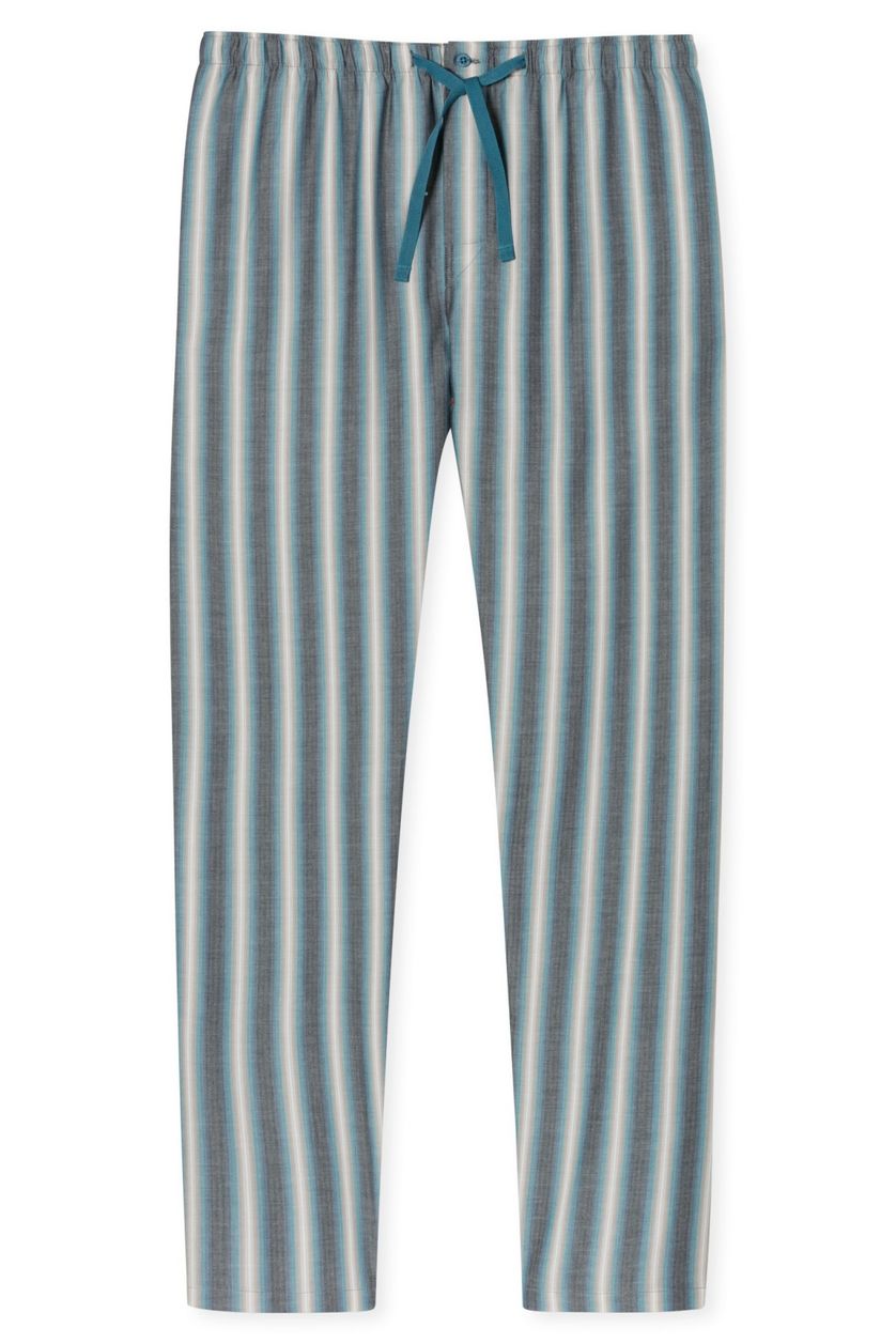 Gestreepte Schiesser pyjamabroek lichtblauw