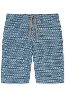 Schiesser Schiesser korte pyjamabroek blauw geprint katoen