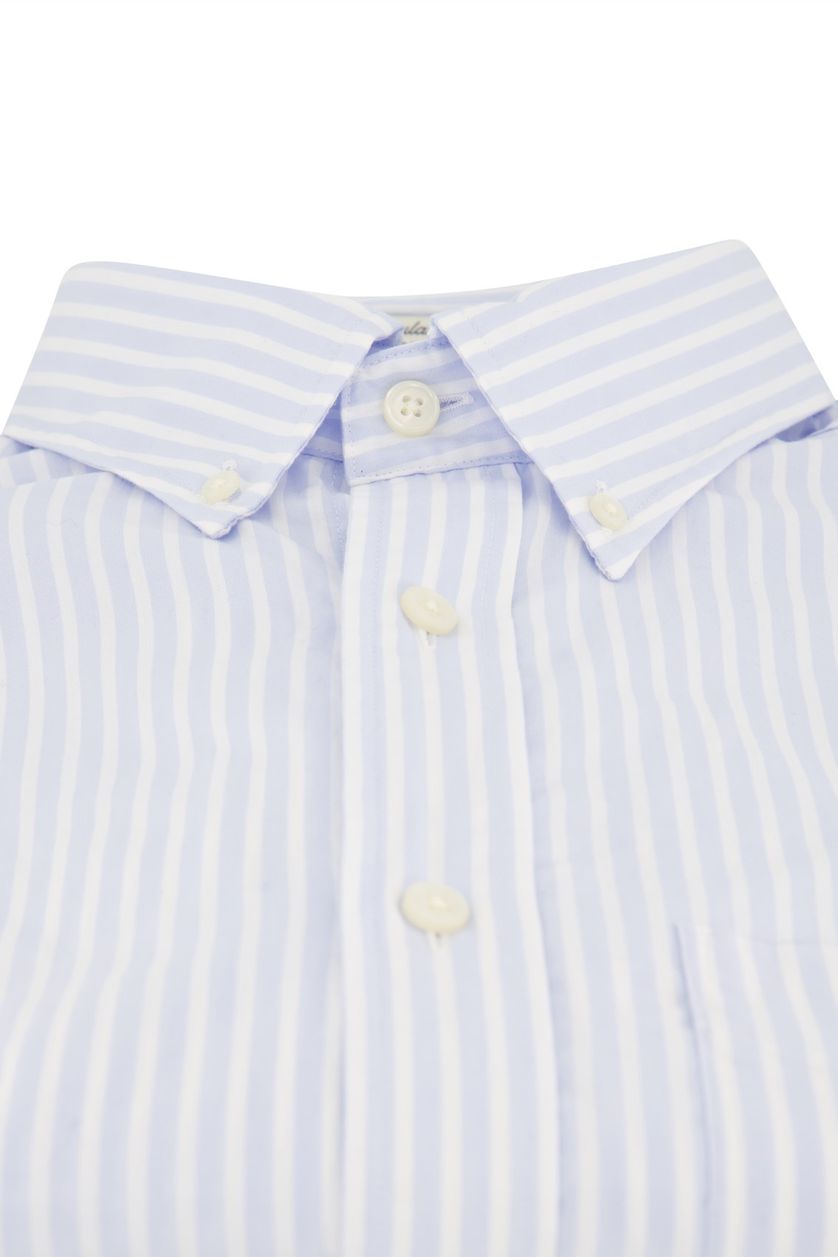 Gant casual overhemd lichtblauw gestreept regular fit katoen