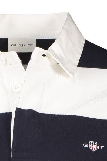 Wit/ blauw gestreepte Gant trui 