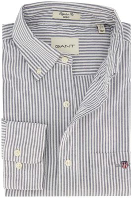 Gant Gant casual overhemd normale fit wit gestreept katoen