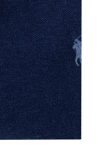 Donkerblauw Polo Ralph Lauren casual overhemd normale fit effen katoen
