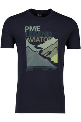 PME Legend PME Legend t-shirt korte mouw donkerblauw opdruk