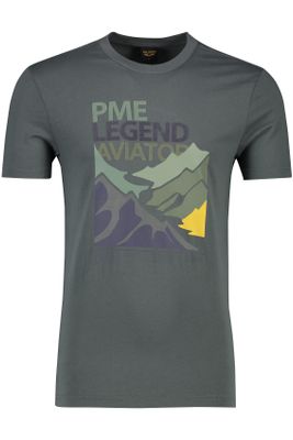PME Legend PME Legend t-shirt groen korte mouw opdruk