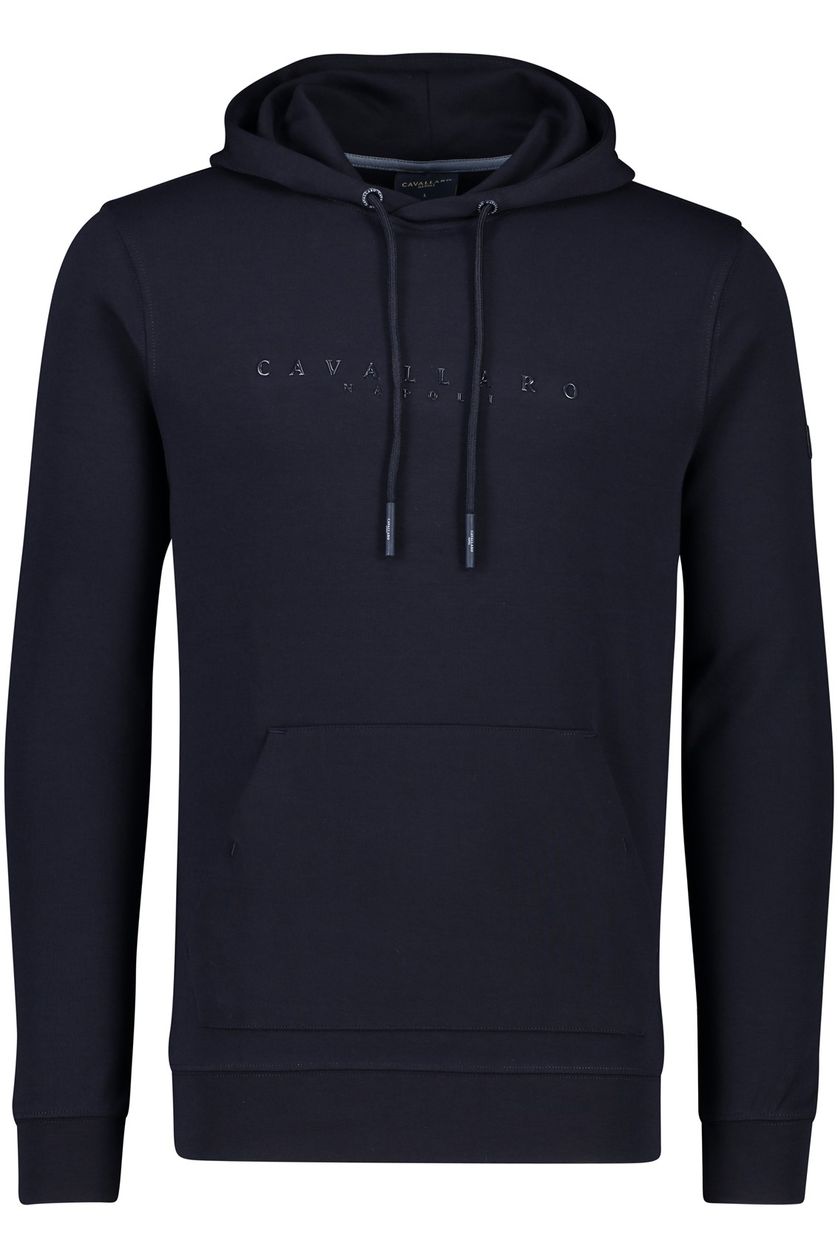 Cavallaro hoodie donkerblauw katoen