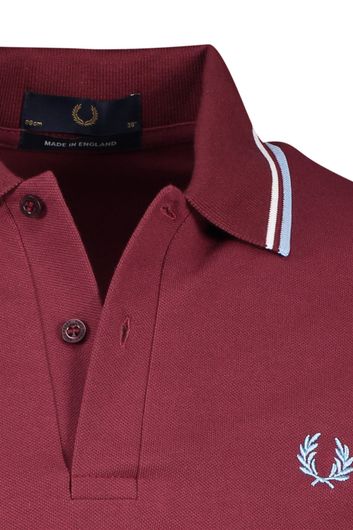Fred Perry polo normale fit rood effen katoen