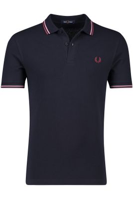 Fred Perry Fred Perry polo normale fit donkerblauw effen katoen