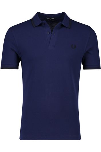 Fred Perry polo normale fit donkerblauw effen katoen