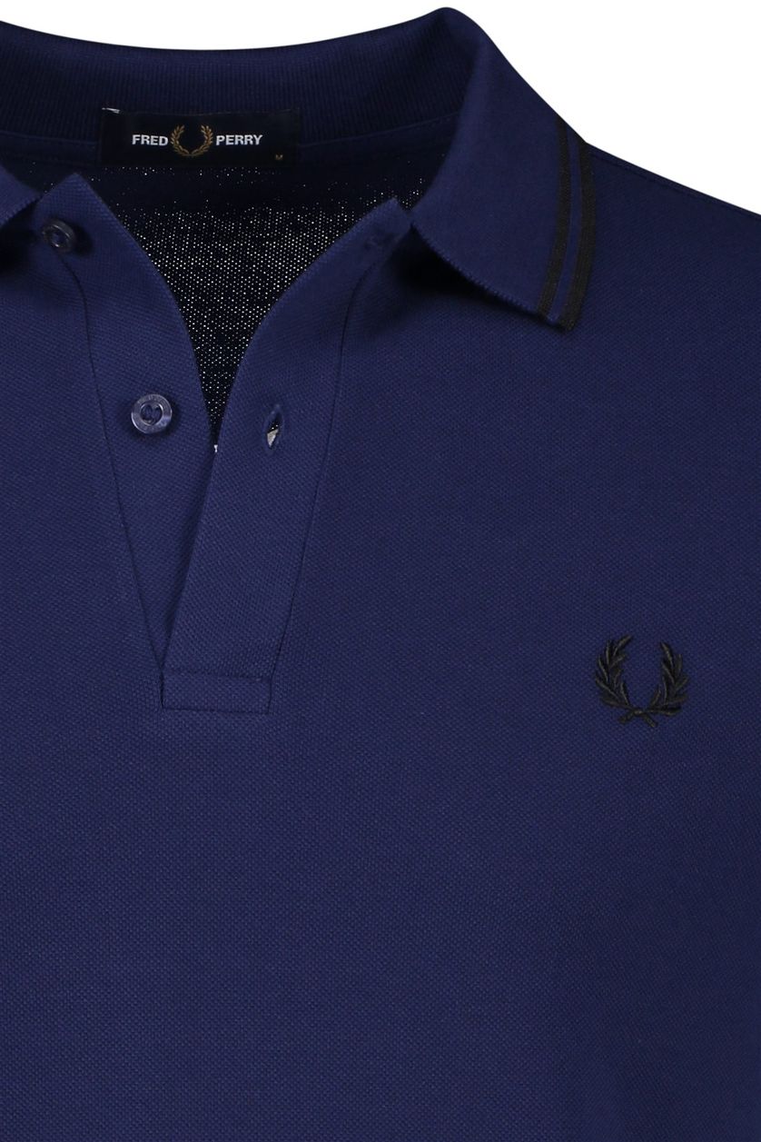 Donkerblauwe Fred Perry polo effen