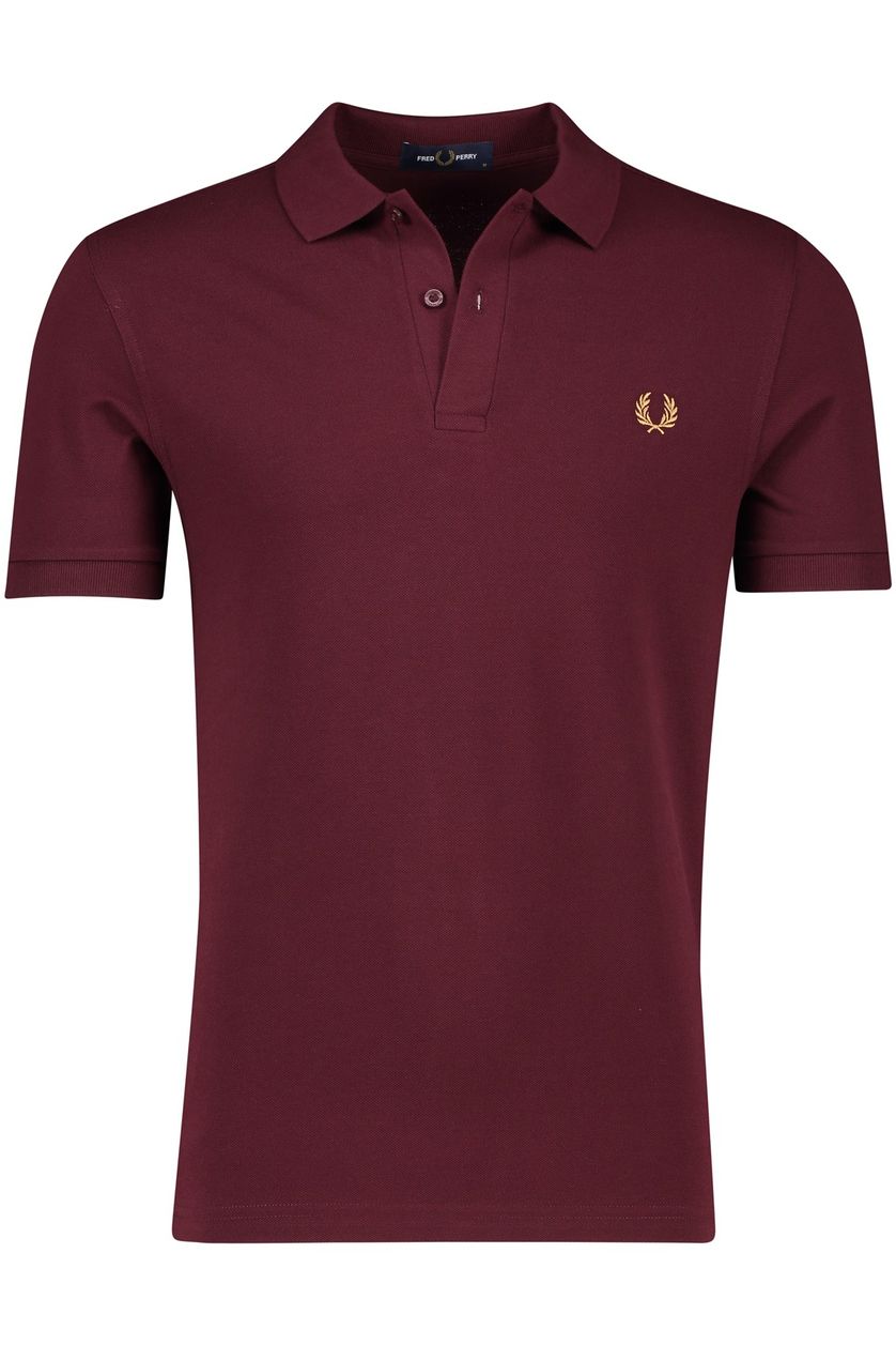 Fred Perry polo rood effen katoen