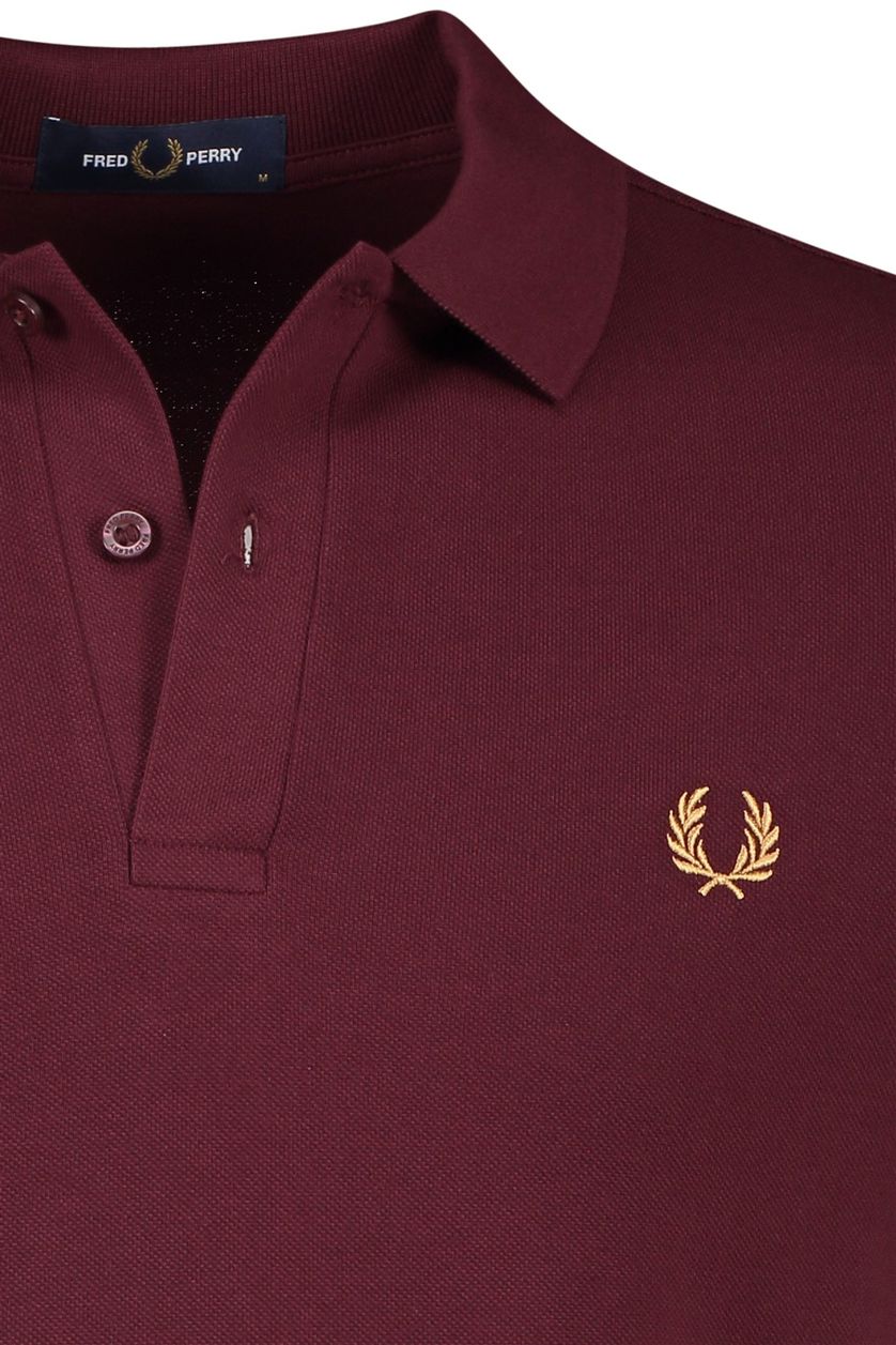 Fred Perry polo rood effen katoen