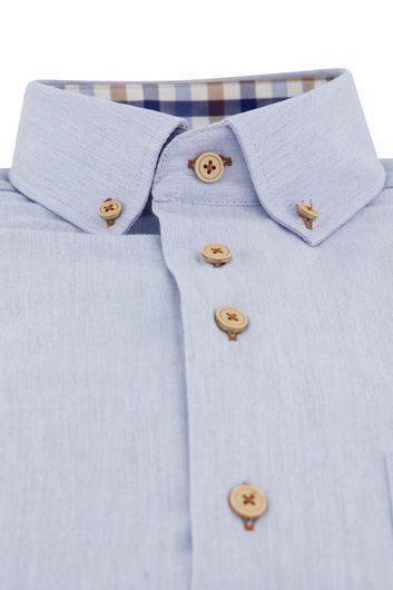 Portofino overhemd regular fit lichtblauw katoen