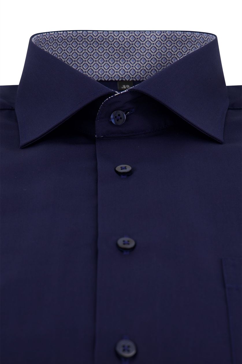 Eterna overhemd katoen modern fit donkerblauw