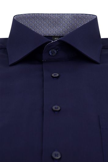 Eterna overhemd modern fit donkerblauw katoen
