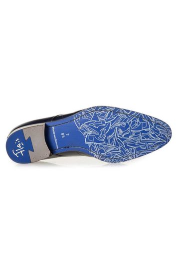 Floris van Bommel nette schoenen donkerblauw effen leer