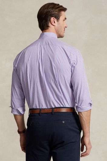 Polo Ralph Lauren overhemd paars Big & Tall stretch