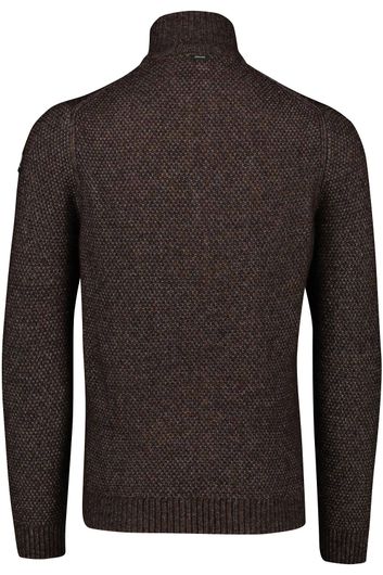 Vanguard Sweater donkerbruin halfzip