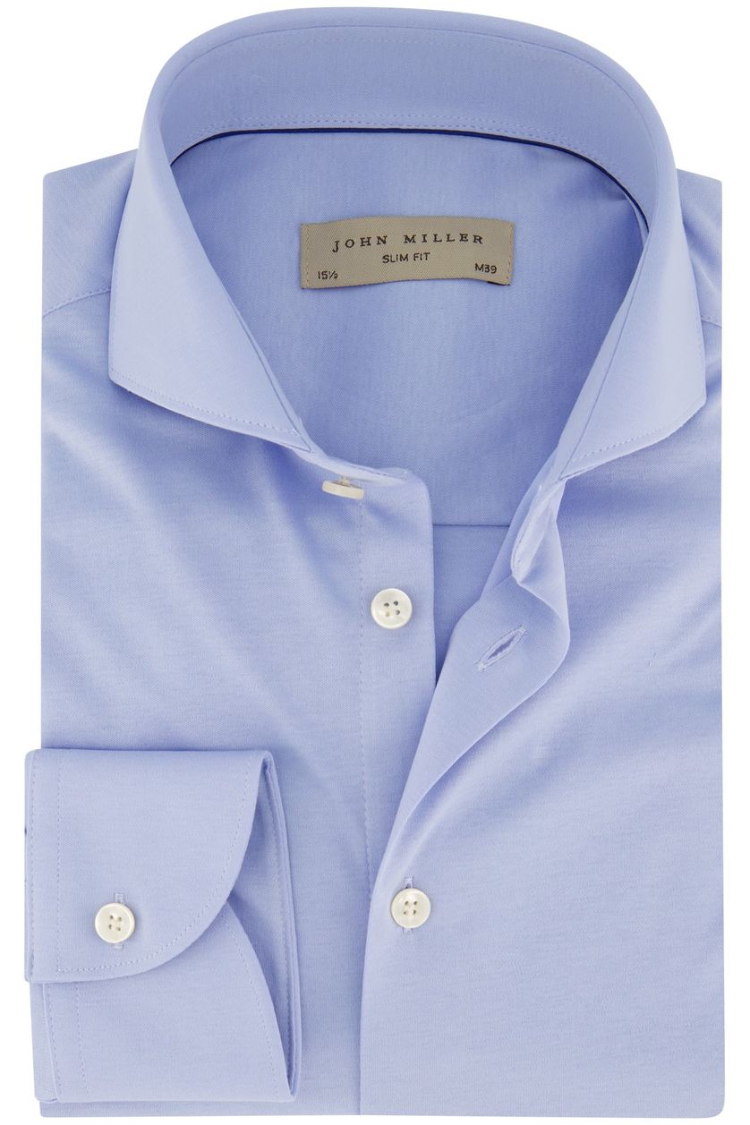 John Miller lichtblauwe mouwlengte 7 overhemd slim fit