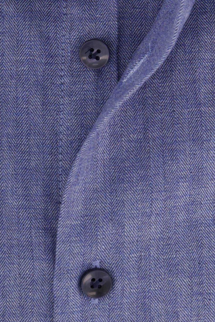 John Miller Overhemd katoen blauw tailored fit