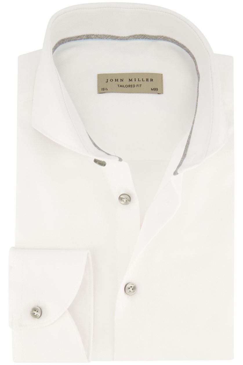 John Miller overhemd wit katoen tailored fit