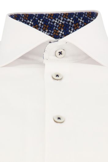Ledub overhemd wit katoen modern fit