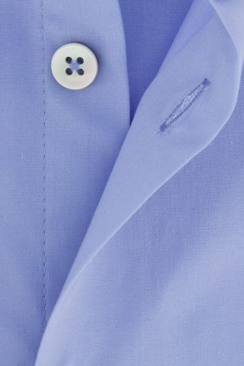 Ledub overhemd Modern Fit blauw katoen