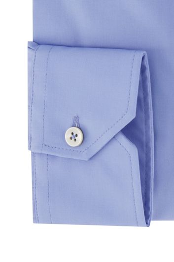 Ledub business overhemd Modern Fit New normale fit blauw effen katoen