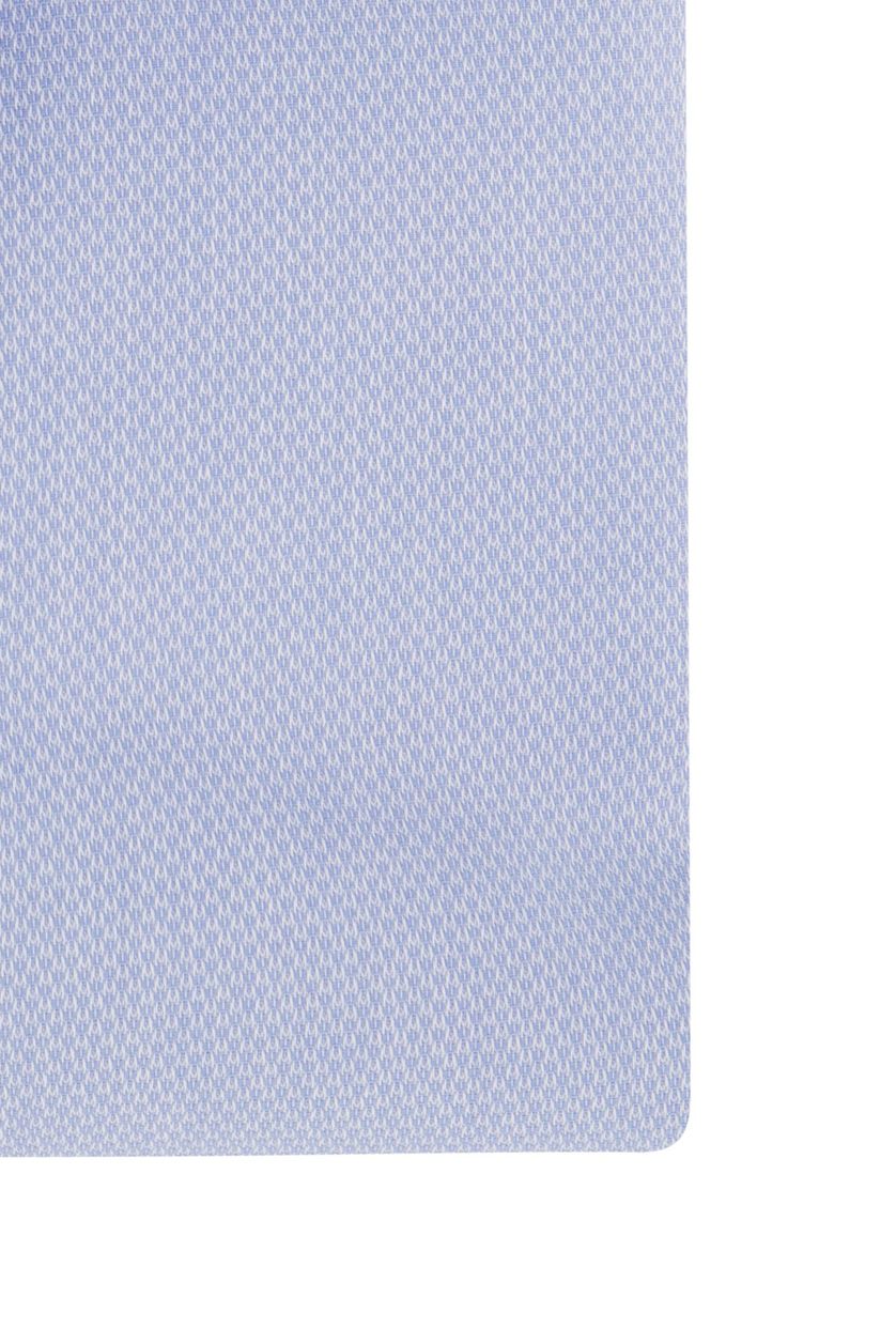 Ledub katoenen overhemd mouwlengte 7 Modern Fit blauw geprint
