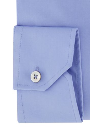 Ledub overhemd mouwlengte 7 Modern Fit blauw katoen