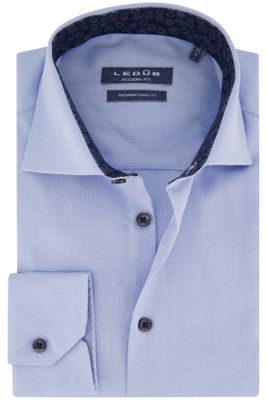 Ledub Ledub overhemd blauw katoen modern fit