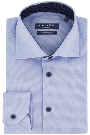 Ledub Overhemd blauw modern fit