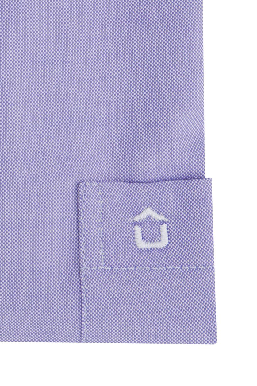 Ledub overhemd blauw modern fit borstzak