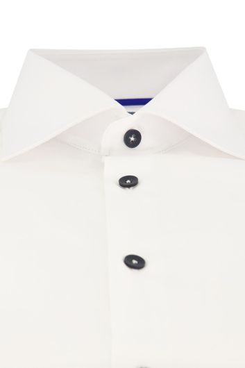 Ledub overhemd modern fit wit katoen