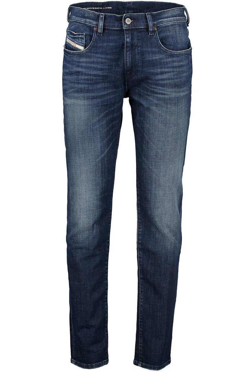 Diesel jeans 5-p donkerblauw effen denim D-strukt