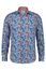 Katoenen A Fish Named Fred blauw/rood geprint overhemd slim fit