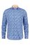 A Fish Named Fred slim fit blauw geprint casual overhemd katoen