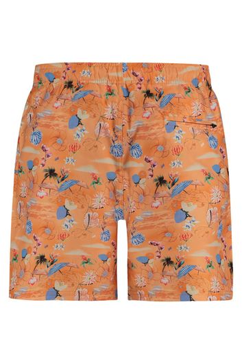 A Fish Named Fred zwembroek oranje geprint slim fit