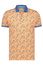 A Fish Named Fred polo slim fit oranje geprint katoen, stretch