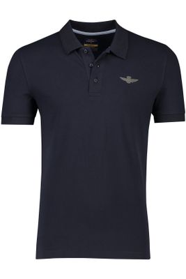 Aeronautica Militare Aeronautica Militare katoenen 3-knoops polo donkerblauw