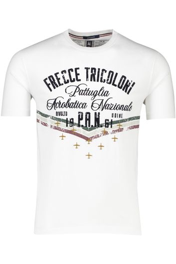 Aeronautica Militare t-shirt wit met opdruk ronde hals