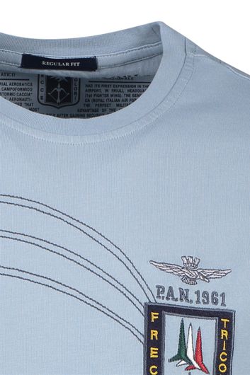 Aeronautica Militare t-shirt lichtblauw effen