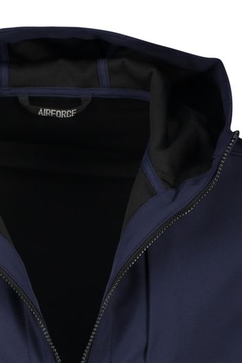 Airforce zomerjas waterdicht donkerblauw normale fit borstzak