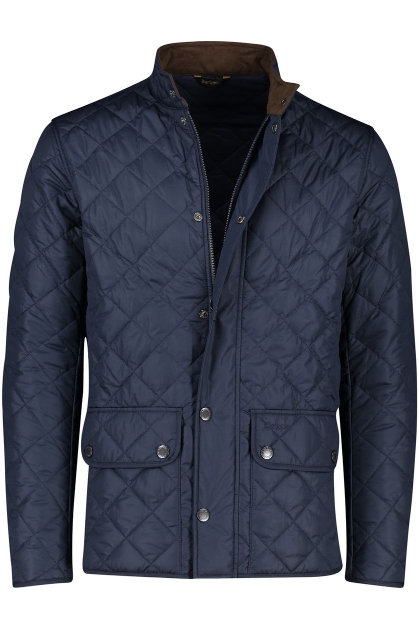Barbour zomerjas donkerblauw effen normale fit polyester 