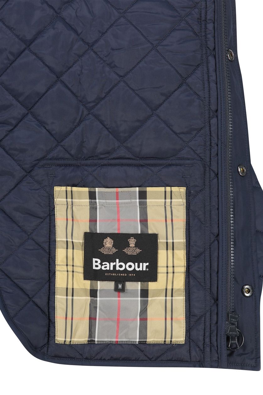 Barbour zomerjas donkerblauw effen normale fit polyester 